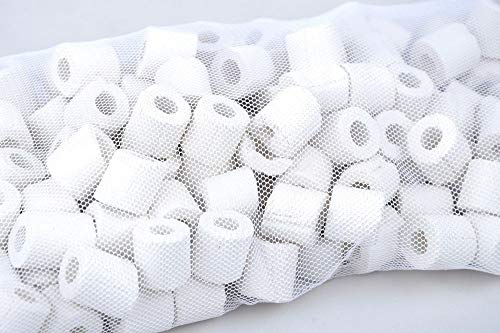 AquaOne Keramik Ringe Filtermaterial Aquarien Teich Filter geeignet biologisch Bakterien Aquarium Filtermedium Porös Süßwasser Meerwasser