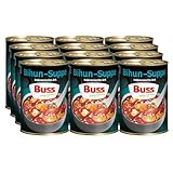 Buss Asia Suppen - Bihunsuppe Original nach indonesischer Art - Milde Asia Suppe mit Paprika, Hühnerfleisch und Glasnudeln - Schnelle Fertiggerichte zum Aufwärmen in Mikrowelle & Topf - 12 x 400g