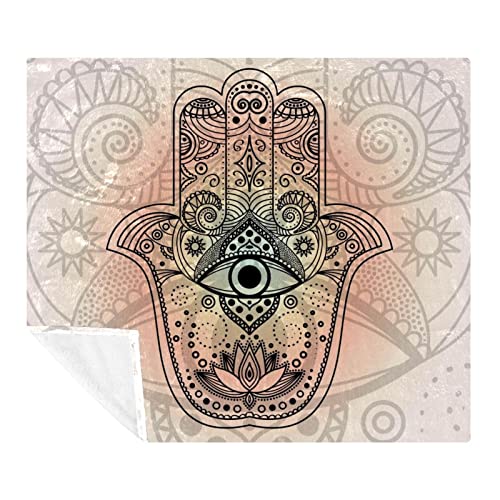 Couverture polaire microfibre main de Fatima douce 150x130cm