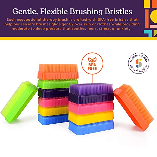 Special Supplies Sensory Brush Therapressure Therapy Brush for Occupational and Sensory Brushing, Stimulating, Calming Tools for Kids and Adults, Soft Flexible Bristles, Latex Free (Colored 12-Pack) - Image 4