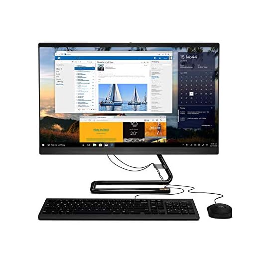 Lenovo IdeaCentre AIO 3 - Ordenador de Sobremesa Todo en uno (Pantalla de 23.8" FullHD,Procesador AMD Ryzen 3 4300U,512GB SSD,RAM 8 GB,Sin Sistema Operativo) Ratón y Teclado QWERTY Español USB, Negro