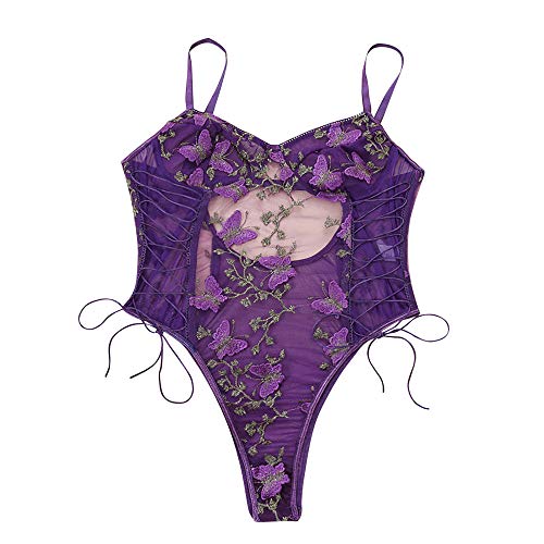 Dentelle sous-Vêtements Ensemble pour des Nuits Romantiques en Body Morado