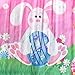 Sunny Fashion Girls Dress Easter Bunny Egg Hunt Pink Casual Party Size 9-10
