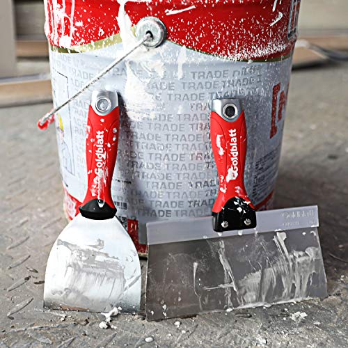 Goldblatt Drywall Hand Tool Kit - Stainless Steel Joint Knife, Taping Knives, Paniter Scraper, Mud Pan