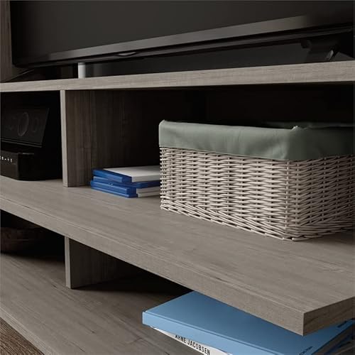 Sauder Beginnings Engineered Wood Entertainment Wall System In Silver Sycamore #TOP4