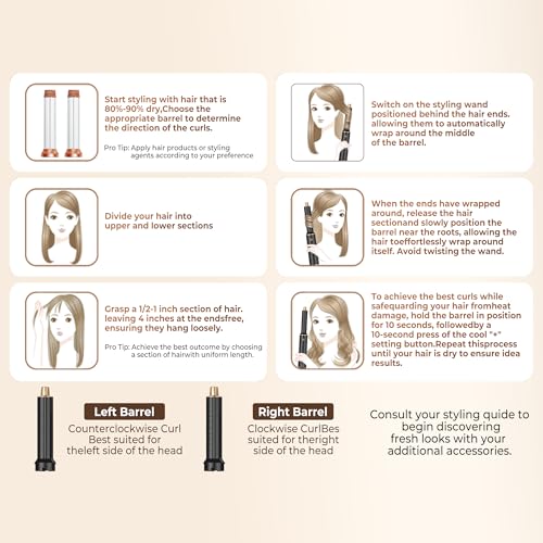 Hair Styler Air Brush 5 in 1,Hairstyer Airbrush 5 in 1, Air styer Airstyler Multi-Blow Dryer Brush Set with Curl, Straighten, Wavy, Smooth, Magic Styler for All Hair Types and Lengths - Image 6