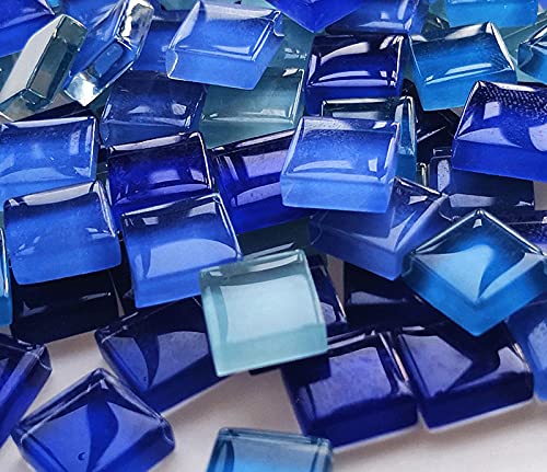Mosaic Tiles 225 Pieces / 200 G Pack Of Crystal Glass Mosaic Mosaic Tile Supplies For Home Decoration, Diy Crafts, Plates, Picture Frames, Flowerpots – 1X1 Cm Square Tiles (Blue) #TOP7