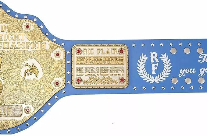 New Custom Ric Flair Big Gold Championship belt - Ric Flair World Heavyweight Big Gold Wrestling Replica Title Championship Belt 2mm4
