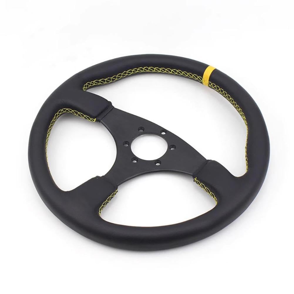 Volant 14 pouces 350MM universel pour voiture de rallye de course JDM en cuir Compatible avec la dérive