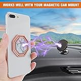 Cobee Cell Phone Ring Holder Finger Kickstand, 360° Rotation Metal Cellphone Back Grip Foldable Cell Phone Stand Adjustable Phone Holder Compatible with Most Smartphones (Rose Red Marbling) - Image 4