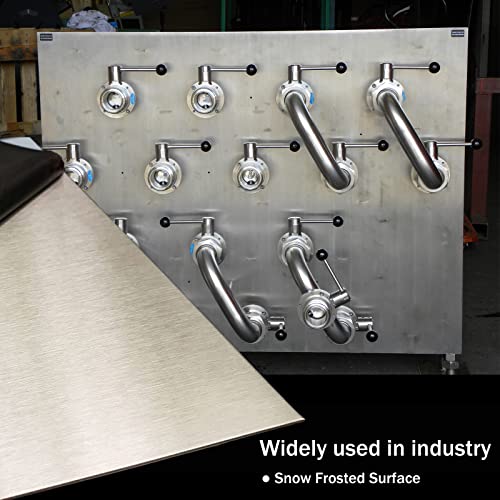 304 Stainless Steel Sheets Metal 12" X 12" X 1/64" (0.02") Inch 304 Stainless Steel Plates 0.50Mm Stainless Steel Shim Plates Metal Sheets For Crafting, Diy, Kitchen Stovetop, Snow Frosted Surface #TOP5