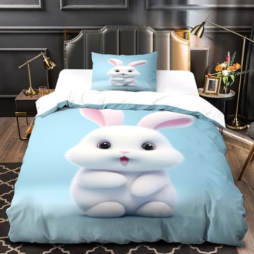 Parure de lit microfibre haut de gamme imprimé lapin chic