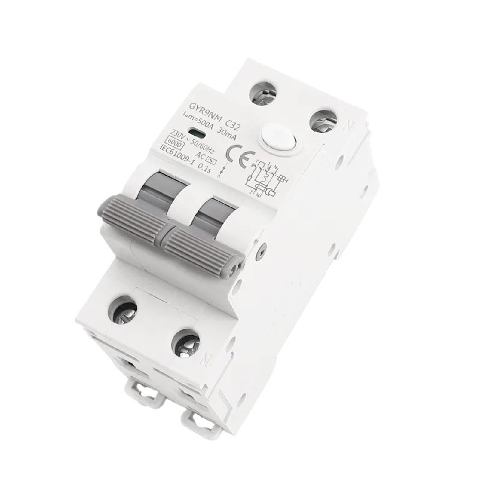 Disyuntor de corriente residual GYR9NM 230V RCBO 6KA MCB