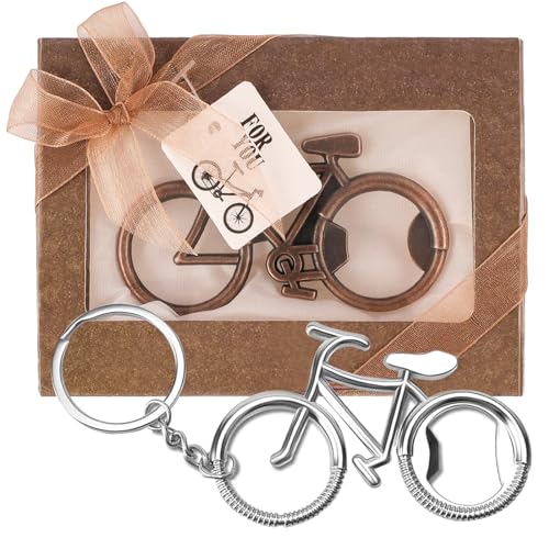 RAFIYU Ouvre-Bouteille De Vélo pour Homme, 2 Pcs Décapsuleurs Bière, Décor De Vélo, Porte-clés pour lui, Mari, Ami, Cadeaux d'anniversaire de la...