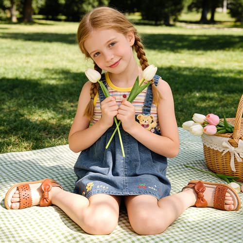 Image of GINFIVE Toddler Girls Sandals Little Girls Kids Summer Shoes Toddler Sandals