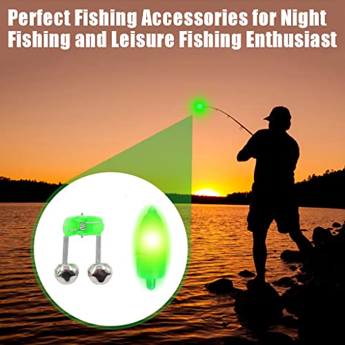 image for JZTang Fishing Bells with Lights 20 Pcs LED Night Fishing Lights 10 Pc