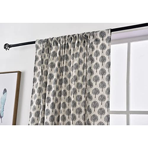 Roman Shades Window Blinds Tie Up Curtain With Attached Valance For Kitchen Adjustable Tie-Up Curtain Light Filtering Rod Pocket Drapes #TOP7