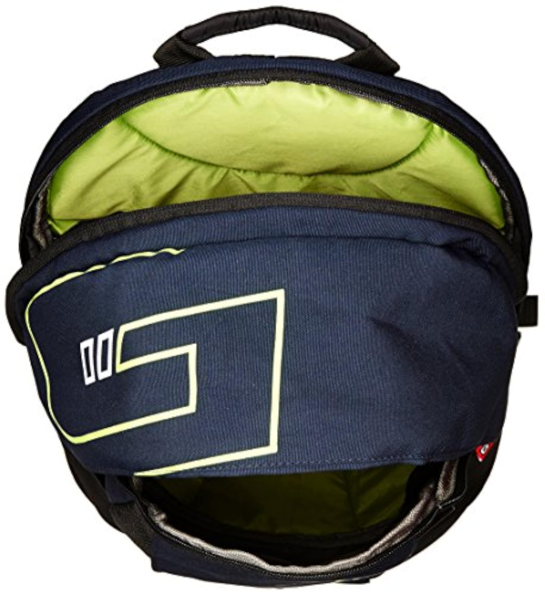 34 LTR Navy Blue and Green Casual Standard Backpack
