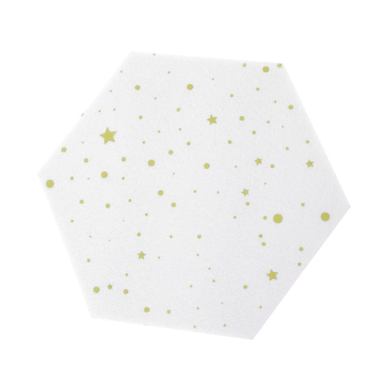 VOSAREA Hexagon Felt Wall Sticker Decorative Message Board for Felt Material Moon Design Versatile Display for Photos and Memos Creative Wall Decor