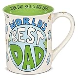 Enesco Our Name is Mud World's Best Dad Moon Coffee Mug, 16 Ounce, Multicolor