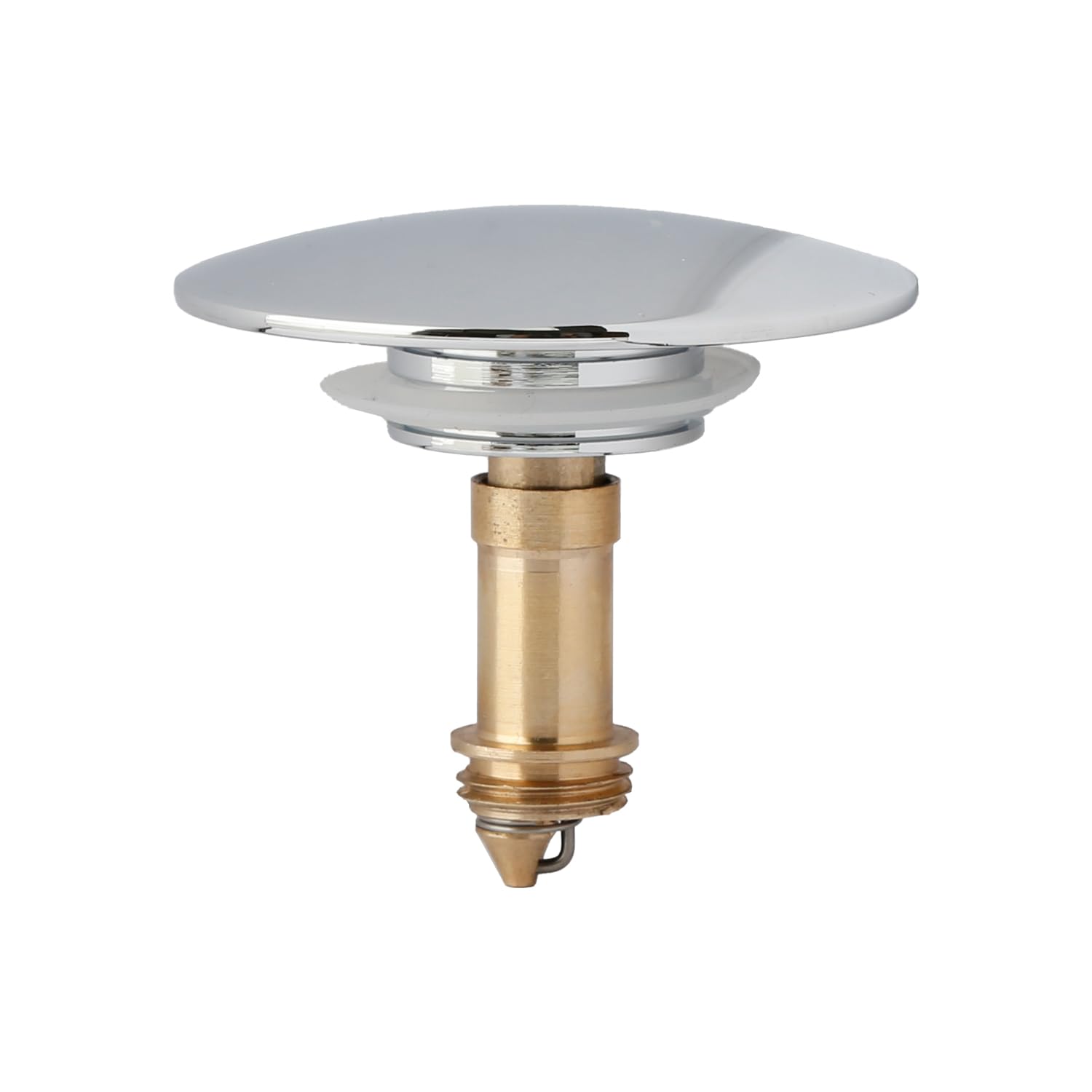 GroveEss 66mm Brass Click Clack Sink Plug,Push Pop-Up Plug Stopper,Bathroom Kitchen Basin Drain Plug Waste Stopper for Bath Vanity Sink Bathtub Washbasin