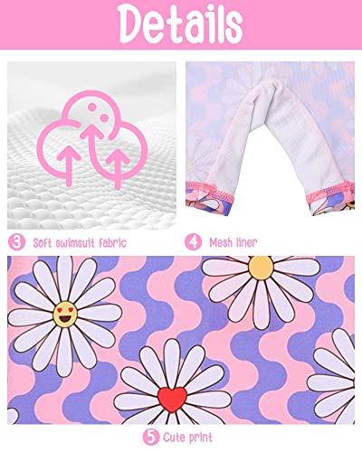 Image of XFGIRLS Baby /Toddler Girls Swimsuit Long Sleeve One-Piece Bathing Suit Rash Guard