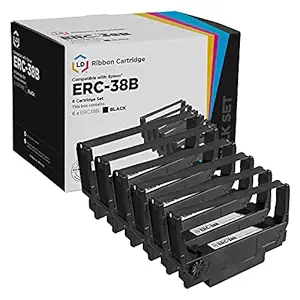 LD Epson Compatible Replacement 6 Pack Black POS Ribbon Cartridges - ERC-38B