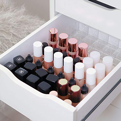 TidyUps DIVIDERS for Foundations | Juego separador con compartimentos para la cajonera ALEX de IKEA | Organizador de cosméticos para maquillaje en acrílico