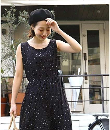 Amazon Co Jp コカ Coca ドット柄ノースリーブワンピース 服 ファッション小物