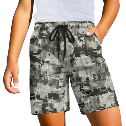 Kids Hawaiian Shorts with Pockets for Boys Beach Pants for Children