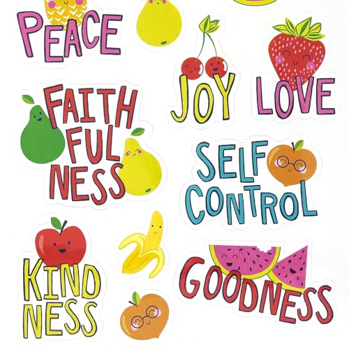 Fruit of The Spirit Stickers, 75 Count