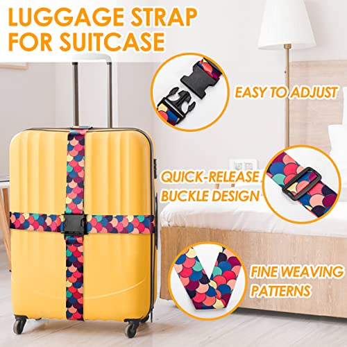 Adjustable Travel Luggage Strap Suitcase Belt Travel Bag Accessories 1.96 in W x 6.4 ft L (Color 5) - Thumbnail 5