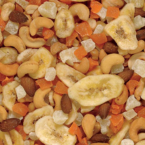 Fisher Snack Tropical Trail Mix, 3.5 Ounces (Pack Of 6), Banana Chips, Almonds, Cashews, Dried Sweetened Pineapple And Mango #TOP3