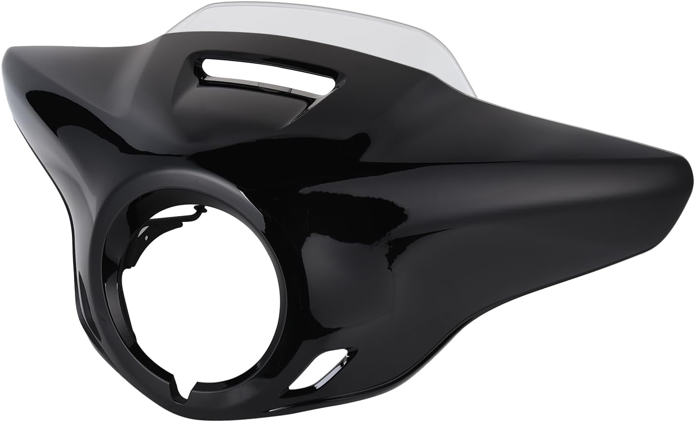 Motorcycle Windshield Windscreen Headlight Cover for CM1100 CMX1100 Rebel 2021-2026 Wind Shield Screen Deflector Visor, Gloss Black+Clear