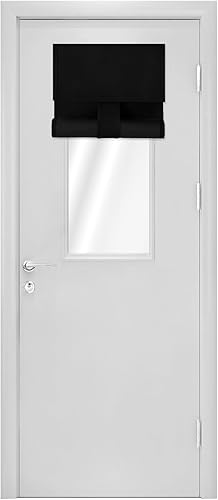 Mecodeco Cortinas opacas para puerta, elegantes cortinas de puerta francesa para privacidad, paneles de puerta fáciles de instalar, cortinas de