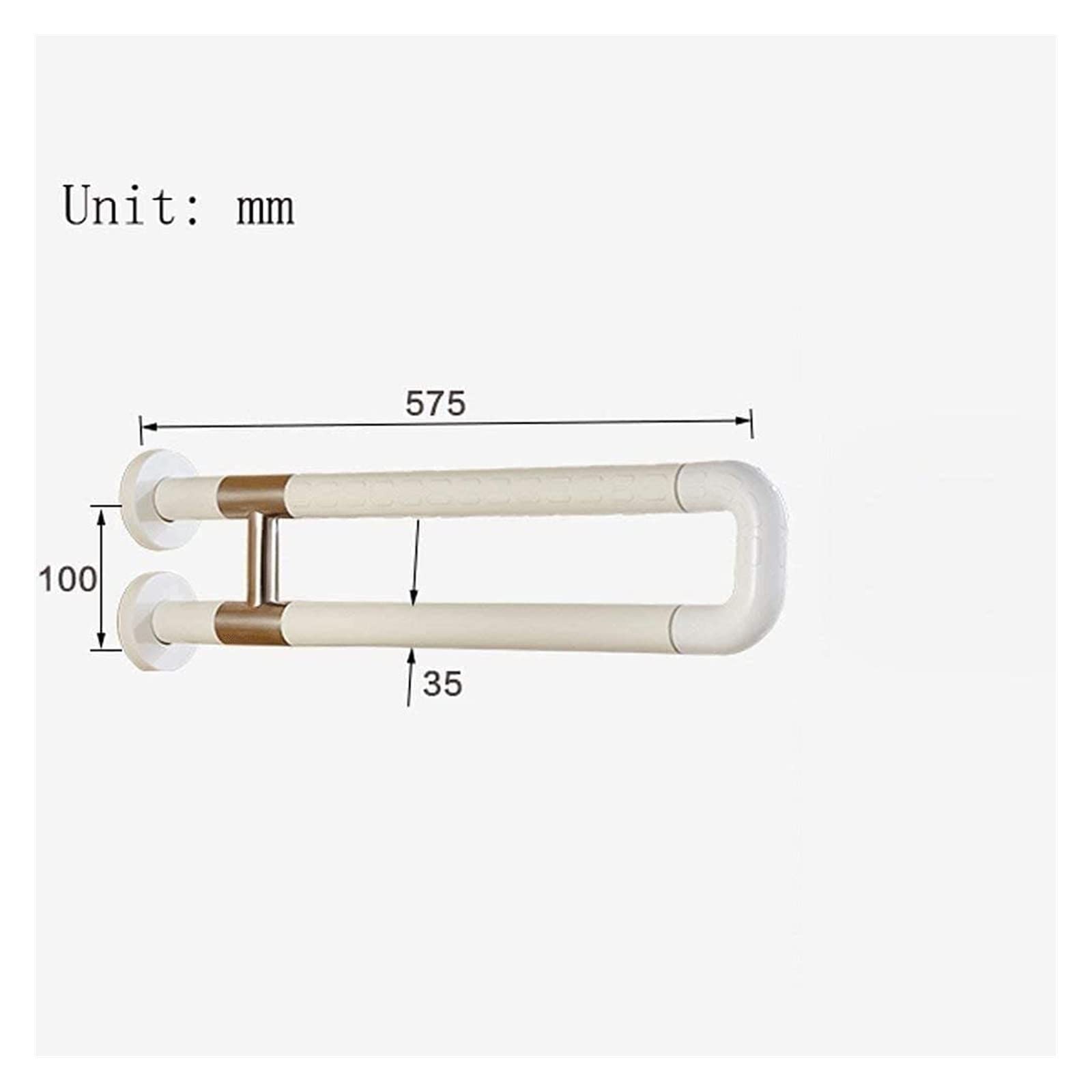 Barre di Sostegno in Acciaio Inox per Bagno, Barra di Sostegno per disabili, Barra di Sostegno per disabili Anziani, 57,5 * 10 cm (A 57,5 * 10 cm)