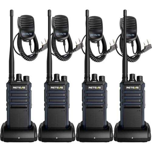 Image of Retevis RT86A Walkie Talkies Long Range, Professional Two Way Radio with Mic, Heavy Duty, Group Call, GMRS 2 Way Radio, 2500mAh Rechargeable, for Distribution Center Warehouse Industry(4 Pack)