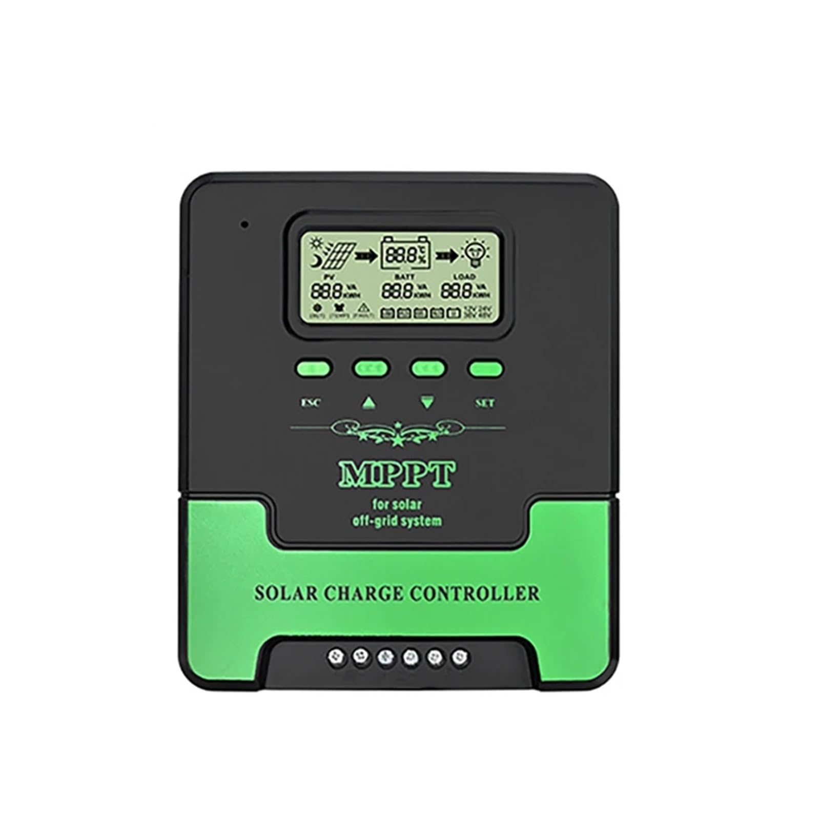 Solarladeregler, MPPT 12V 24V Auto Solar Laderegler WiFi Panel Regler Dual USB 60A 50A 40A 30A Lifepo4 Blei Säure Lithium Batterie(10A WIFI)