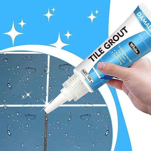 Tile Grout Repair Kit, 2 Pack Grout Paint for Bathroom Shower Kitchen Floor Tile, Fast Drying Tile Grout Filler Tubes, Grout Sealer Restore and Renew Tile Joints Line, Gaps, Replace Grout Pen (White) Tile Grout Repair Kit, 2 Pack Grout Paint for Bathroom Shower Kitchen Floor Tile, Fast Drying Tile Grout Filler Tubes, Grout Sealer Restore and Renew Tile Joints Line, Gaps, Replace Grout Pen (White)