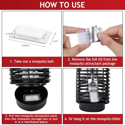 Image of 6 Bug Mosquito Zapper Lures Attractant Bait Refill, Mosquito Lure Biting Cartridge for Fly Traps, Compatible with All Flying Insect Mosquitoes Trap
