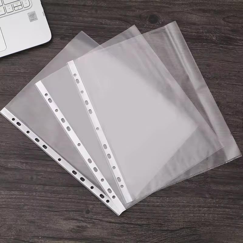 A4 Punched Pockets | Clear Plastic Sheet Protectors | Multi-Punch Holes | Reinforced Strip | Top-Opening, Tear-Resistant Poly Pockets | for Files, Folders & Ring Binders (500)
