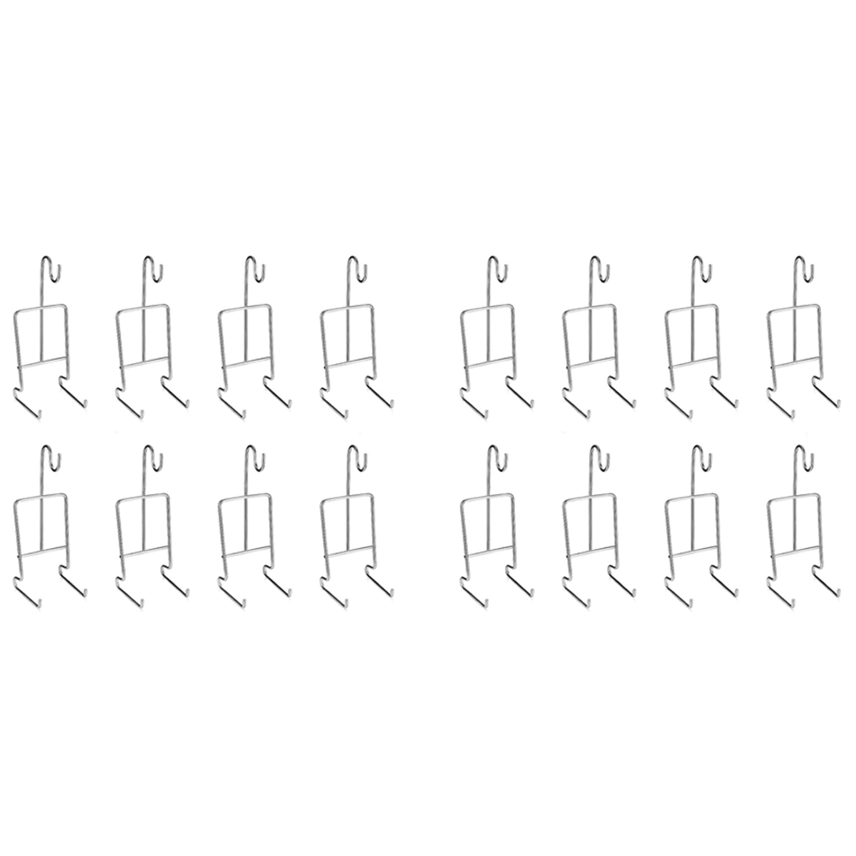 Hndhbfgrt Silver 16Pcs Tea Cup And Saucer Display Stand Holder Rack Metal Cup Saucer Holder Tea Cup Holder Display Coffee Mug Organizer