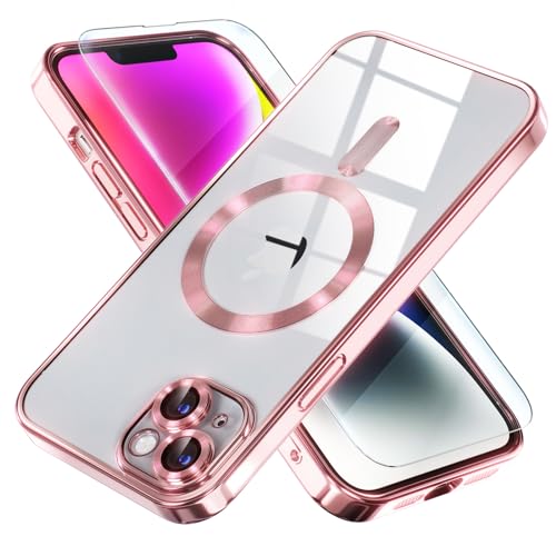 Image of Misea Magnetic for iPhone 14 Case Compatible with MagSafe Pink