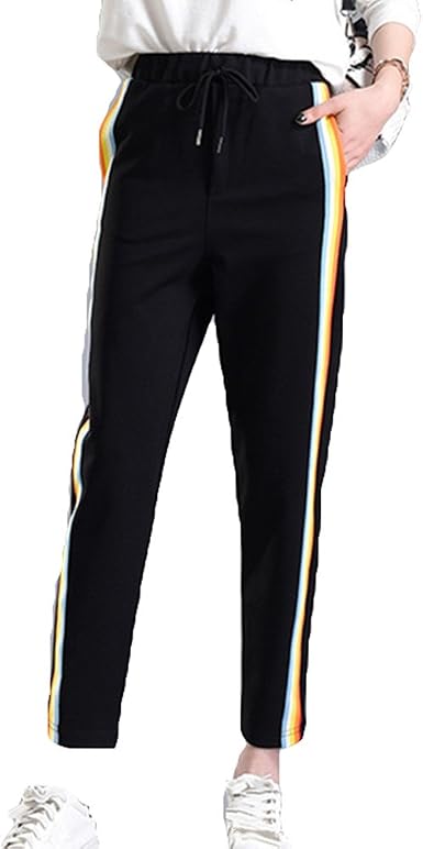 Donna Pantaloni Lungo - Comodi Vita Media Pantaloni con Elastico in Vita con  Tasche Moda Casuale Sportivi Yoga Allenamento Palestra Fitness Jeggings  Pantaloni Lunghi S-XL : Amazon.it: Abbigliamento