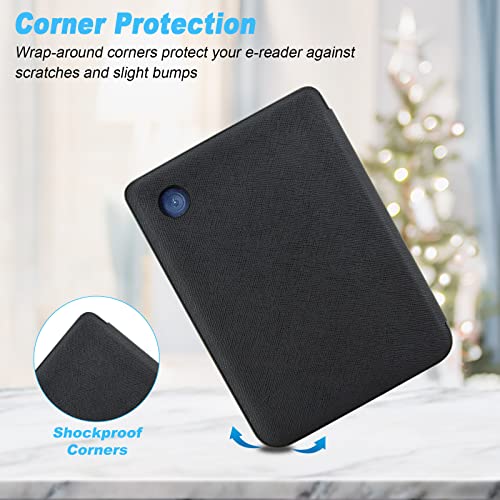 Image of DMLuna Case for Kobo Clara BW (Model N365) / Clara Colour (Model N367) / Clara 2E 6 inch, Ultra Slim Lightweight Folio Premium PU Leather Protective Cover with Auto Sleep /Wake Function, Black
