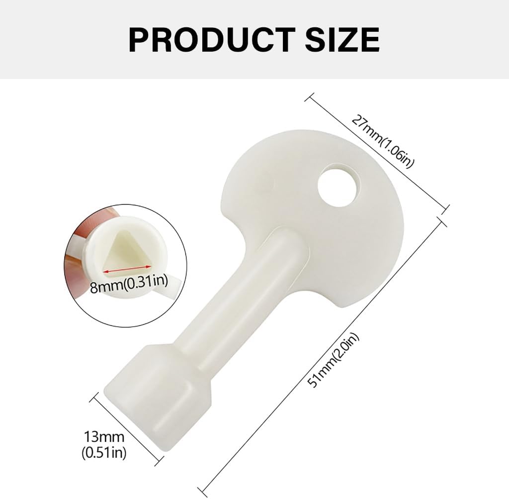 Plastic Triangular Lock Tongue Turning Key Outdoor Fruit Peels Trash Can Door Lock Key Portable Triangular Key Easy to Use