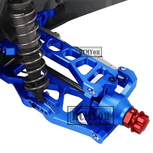 Rcmyou Rc Caster Blocks C-Hubs&Steering Blocks&Carriers Stub Axle Upgrades Part For 1/10 Maxx Widemaxx,Aluminum Hops Up For Rc Truck Mode #89086-4,#89076-4,Replace #8932,8937,8952,Navy Blue #TOP5