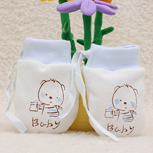 Adeimoo Cute Boys Girls Cotton No Scratch Gloves Drawstring Adjustable Mittens For Baby Infants #TOP1