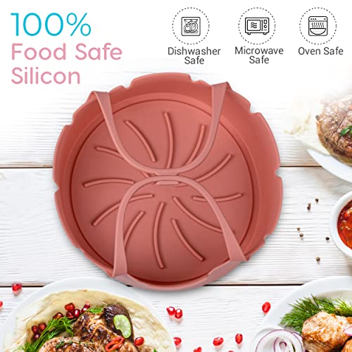 Fry Fun Air Fryer Silicone Liners - Silicone Air Fryer Liners Dishwasher Safe - Air Fryer Liners Silicone Set Of 2 Includes Blue Mitts - Silicone Air Fryer Liners Reusable, Air Fryer Liners Silicone #TOP5