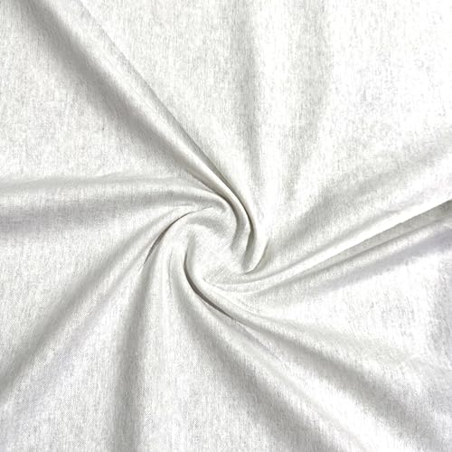 FabricLA White Flannel Fabric by the Yard | 100% Cotton, Soft Brushed Material for Pajamas,...